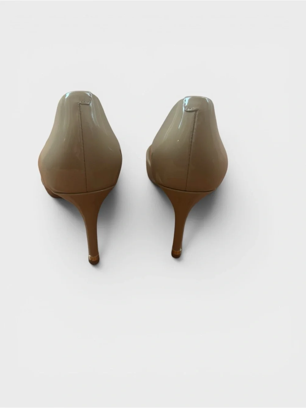 MICHAEL Michael Kors Patent Pointed-Toe Pumps in Light Taupe